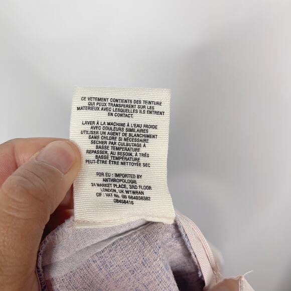 Anthropologie Cartonnier 4 Blue Charlie Trouser Ankle Pants Shell Print Jacquard - Picture 11 of 12